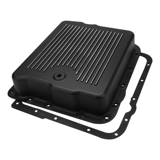 RTS Transmission Pan, Stock Depth, Cast Aluminium Black, Machined Finned, Chev, Holden Commodore, 700R4, 4L60,4L65E , Each