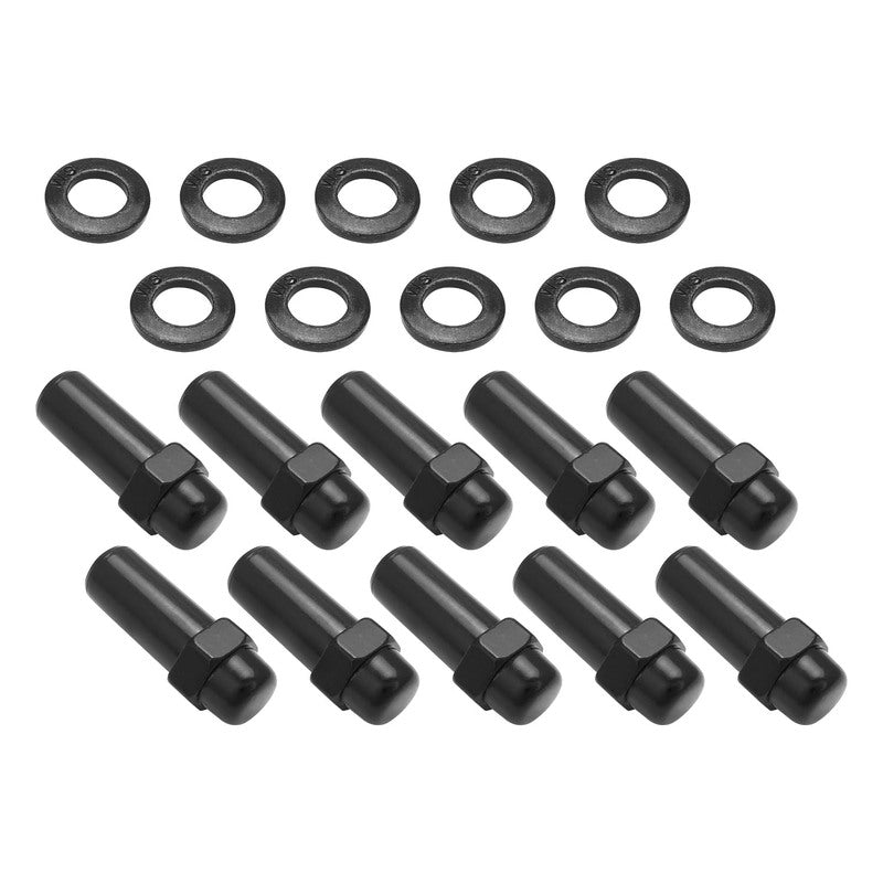 Wheel Lug Nut Kit, Black, Cragar, Weld, SST Mag, Length, 2.125, 1/2', 1.380 inch Shank, Set of 10