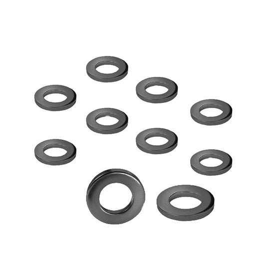 Street Pro Wheel Lug Nut Washers Black , Mag Wheel Lug Nut Washers, 1.055" O.D., Set of 10