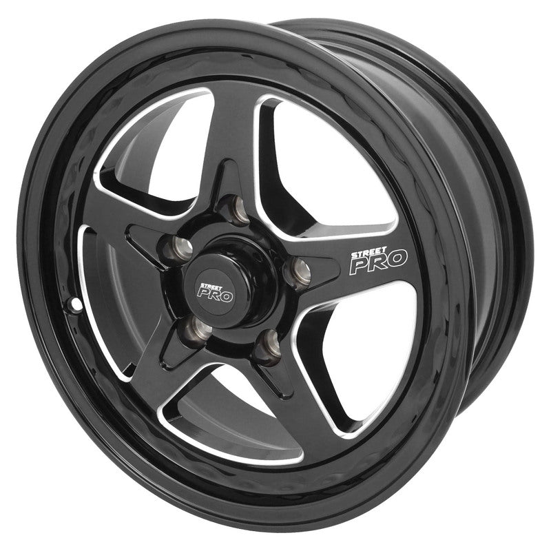 Street Pro ll V Convo Pro Wheel Black 15x6 in. For Holden Commodore Bolt Circle 5 x 120mm (+32) 4.75 in. Back Space