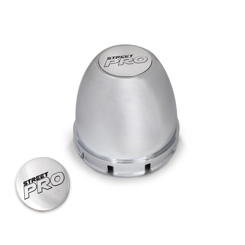 Street Pro Center Cap Chrome & Centerline Push in with 2 decals