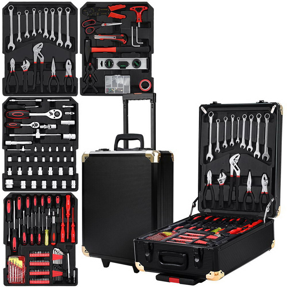 Giantz 816pcs Tool Kit Trolley Case Mechanics Box Toolbox Portable DIY Set