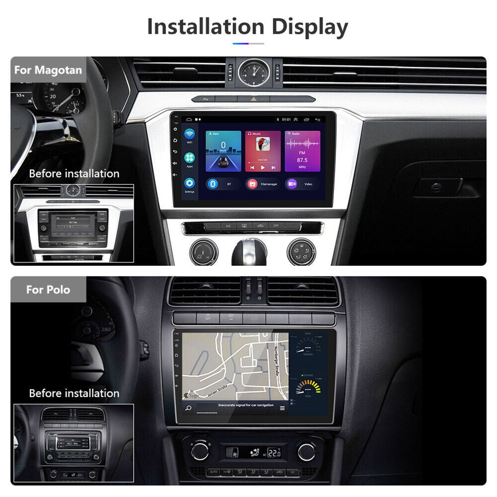 9" Car Radio 2 DIN GPS FM RDS WIFI w/ Rear Camera For Android Auto IOS CarPlay