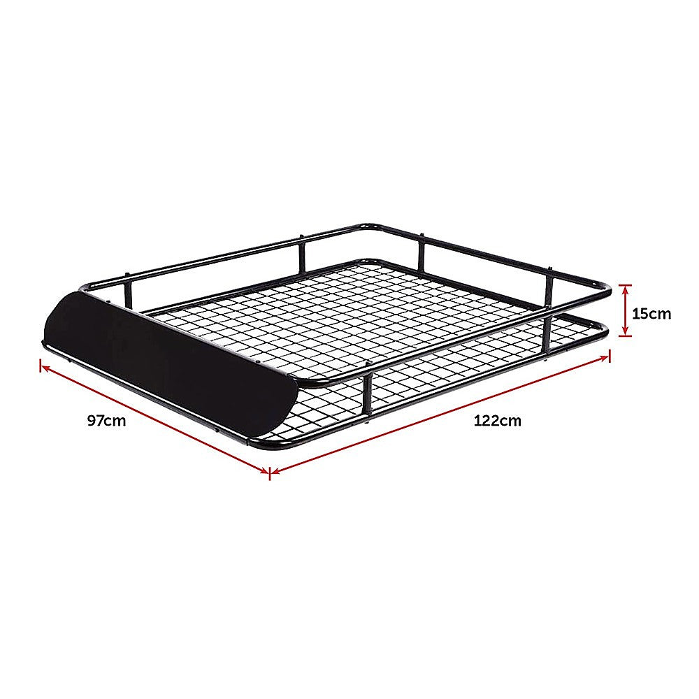 Universal Roof Rack Basket - Car Luggage Carrier Steel Cage Vehicle Cargo