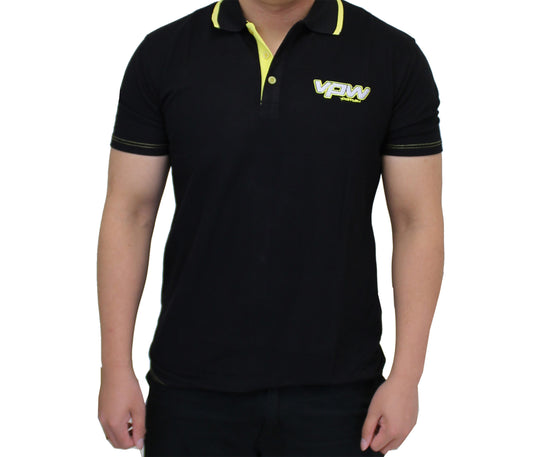 VPW CORPERATE POLO BLACK/YELLOW Large