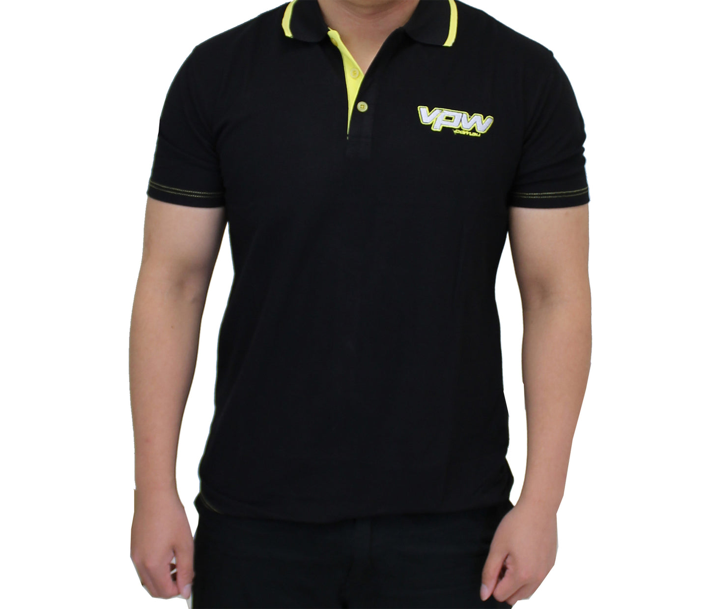 VPW CORPERATE POLO BLACK/YELLOW XXXXL