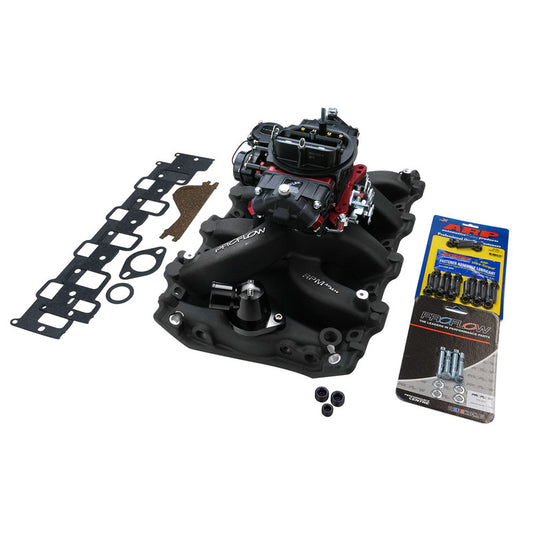 VPW Intake Manifold & Carburettor Kit Black Series RPM AirMax, For Holden V8, VN Heads, Dual Plane, Slayer 750 Vac, Electric Choke,Carbutetor, For Hol