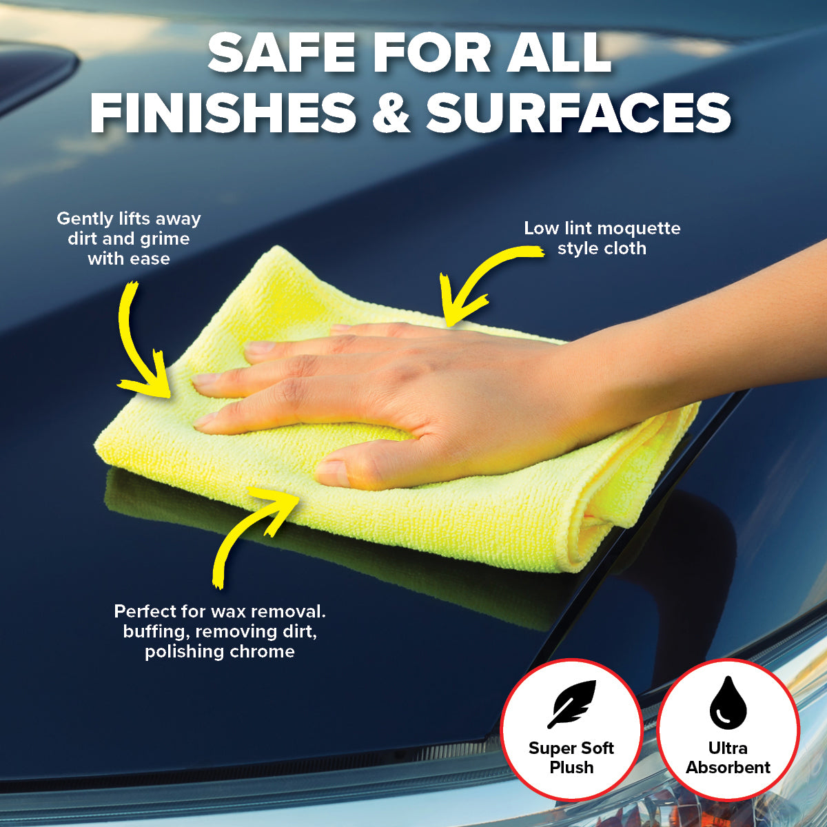 Handy Automotive 72PCE Microfibre Automotive Cloth Streak Free 30 x 38cm