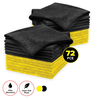 Handy Automotive 72PCE Microfibre Automotive Cloth Streak Free 30 x 38cm